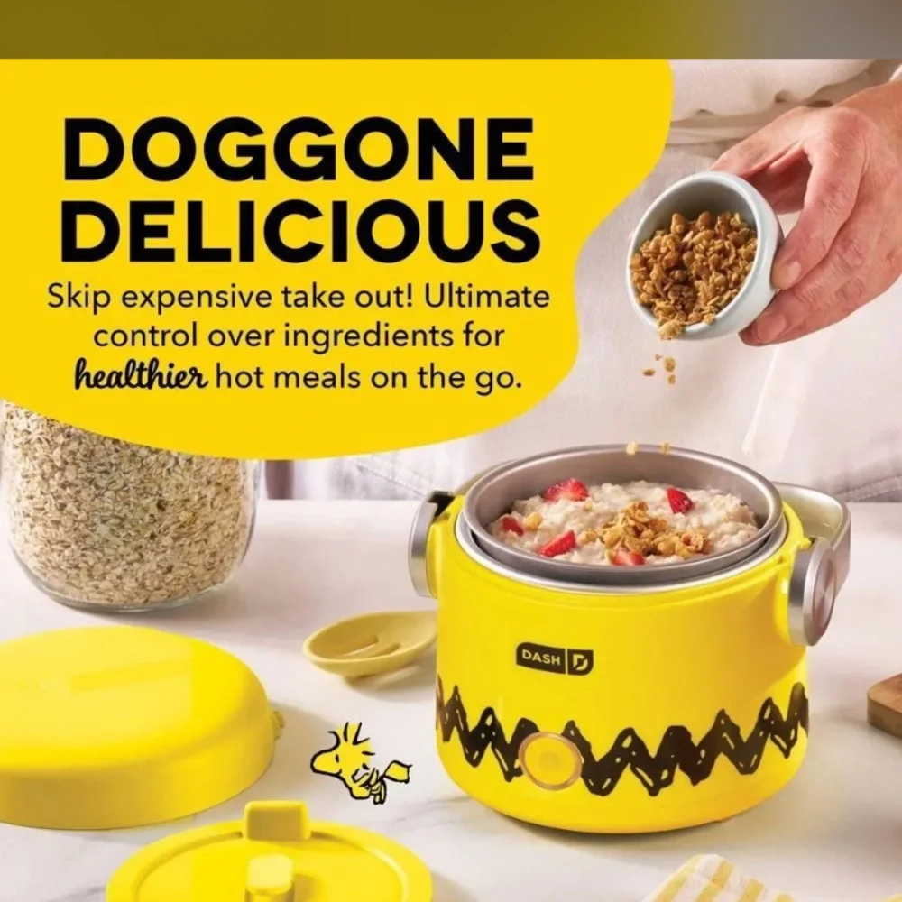 NIB Dash Peanuts Yellow Electric Lunch Box